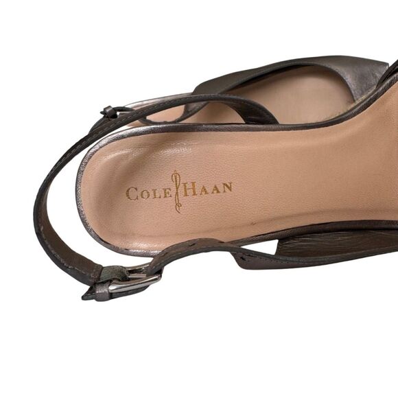 Cole Haan Nike Air Graphite Slingback Wedge Size 8.5 - Picture 4 of 8